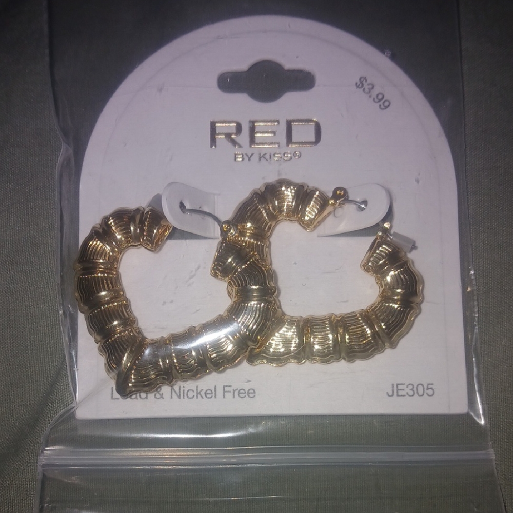 Gold Heart Earrings